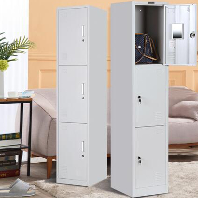 3 compartment steel laminate locker