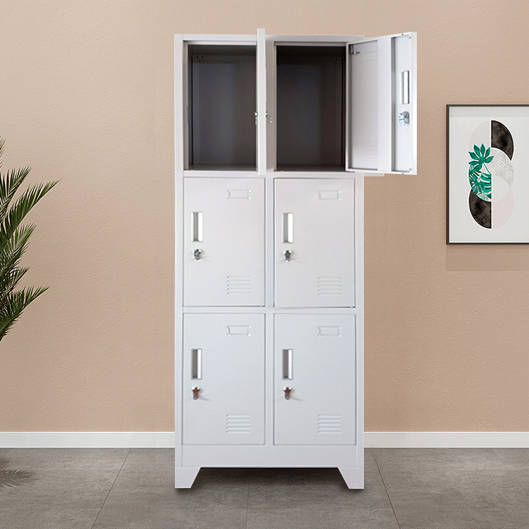 6 door free standing steel wardrobe