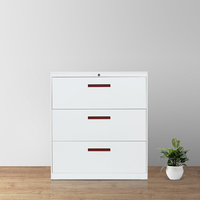 the drawer of the file cabinet