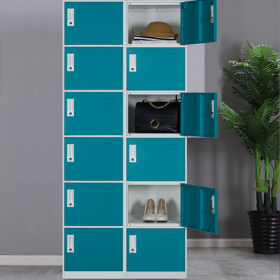 6 compartment colorful laminate lockers