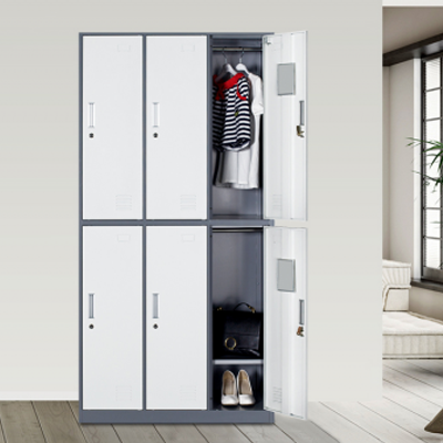 What is the price of the six-door metal locker?