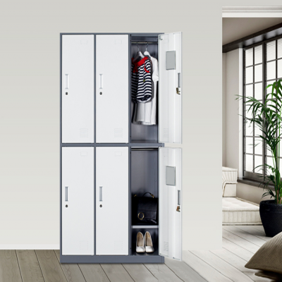 What is the price of the six-door metal locker?